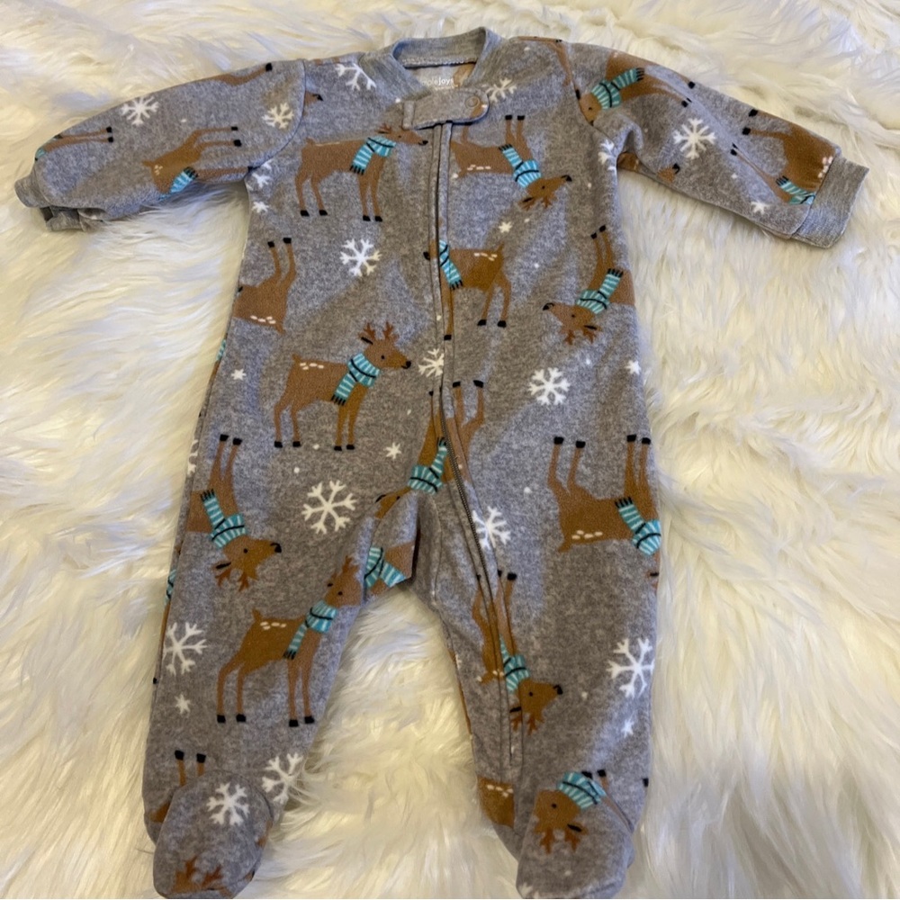 Carter’s Simple Joy Winter Deer 1 Piece Fleece Size 0-3 Months